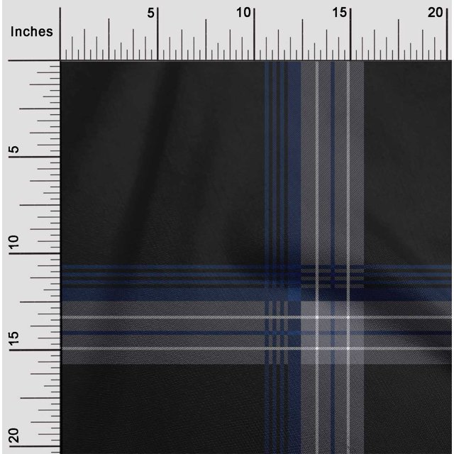 oneOone Polyester Lycra Fabric Tartan Check Print Fabric By Yard 56 Inch Wide