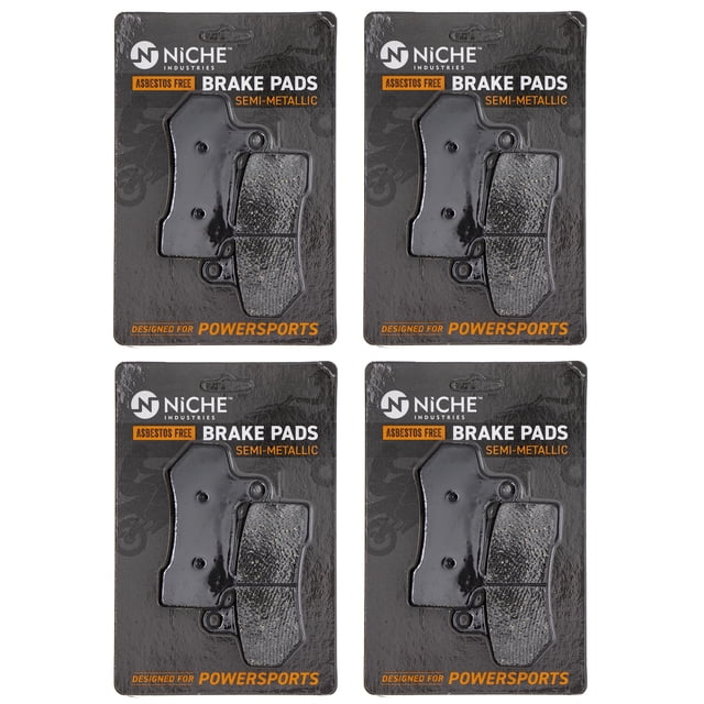 Niche Brake Pad for Harley-Davidson V-Rod Semi-Metallic Motorcycle 4 Pack 519-KPA2423D