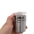 thumbnail image 3 of 1 Pack Stainless Steel Shaker Duster Container For Powder Powdered Baking Cocoa Corn Starch And More. Screen Stainless No Hole Metal Mat Smart Coffee Tub Mesh Metal Strainer, 3 of 3