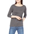 thumbnail image 1 of walmart Essentials T-Shirt à Encolure Bateau à Manches 3/4 pour Femmes, 1 of 8