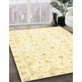 thumbnail image 2 of Ahgly Company Indoor Round Abstract Brown Gold Oriental Area Rugs, 5' Round, 2 of 6