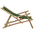 thumbnail image 3 of vidaXL Deck Chair Bamboo and Canvas Green, 3 of 5