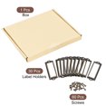 thumbnail image 3 of Unique Bargains 83x30mm Drawer Tag Label Metal Label Holder File Tag Frames Bronze Tone 30 Pack, 3 of 6