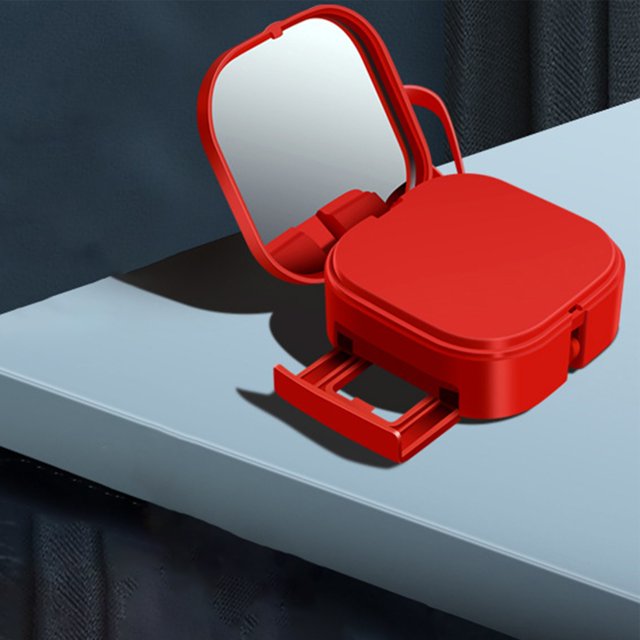 Retractable 3-in-1 Data Cable With Mirror Cell Phone Bracket Fast Charging One-Three Storage Charging Cable