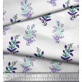 thumbnail image 3 of Soimoi Polyester Crepe Fabric Leaves & Floral Block Decor Fabric Printed Yard 42 Inch Wide, 3 of 4