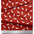 thumbnail image 3 of Soimoi Tissu Satin Modal Floral & Chat Imprimé par Yard 42 Pouces de Large, 3 of 3