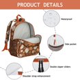 thumbnail image 3 of Retro Daisy Print Students Backpack - Boho Floral Pattern in White and Yellow, Durable Lightweight Student Backpack for School and Travel, 3 of 6