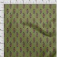thumbnail image 3 of oneOone Cotton Poplin Fabric Leaves & Paisley Block Print Fabric BTY 42 Inch Wide, 3 of 4