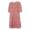 thumbnail image 2 of Robe Maxi Décontractée d'Été pour Femmes, Bohème à Fleurs, Col en V, Manches Courtes Bouffantes, Robe de Plage Longue Évasée, Bleu Ciel, M, 2 of 7