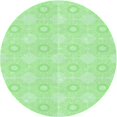 thumbnail image 1 of Ahgly Tapis Rond Lavable en Machine Intérieur Transitionnel Vert Clair, 4 Pieds Rond, 1 of 7