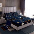 thumbnail image 1 of Erosebridal Tribal Aztec Sheet Set King,Black King Sheet Sets,Geometry Room Decor,4-Piece, 1 of 7