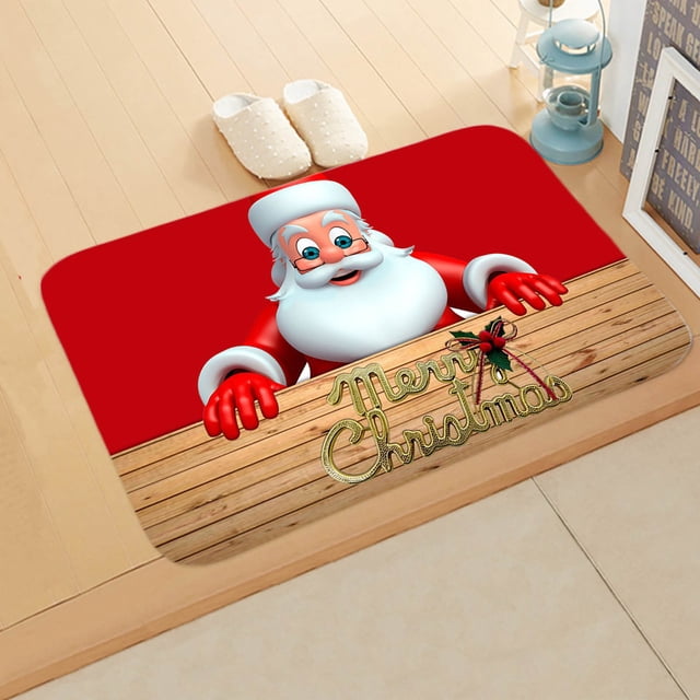 RKSTN Area Rug Christmas Floor Mat Kitchen Bathroom Door Non Slip Mat 40 * 60cm Floor Mat Non Slip Home Decor Door Mat