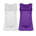 thumbnail image 3 of Timegard Débardeurs 2 Pcs pour Femmes Satin Col Rond Sans Manches Doux Confortable Décontracté Camisole T-Shirt Basique Couleur Unie, 3 of 6