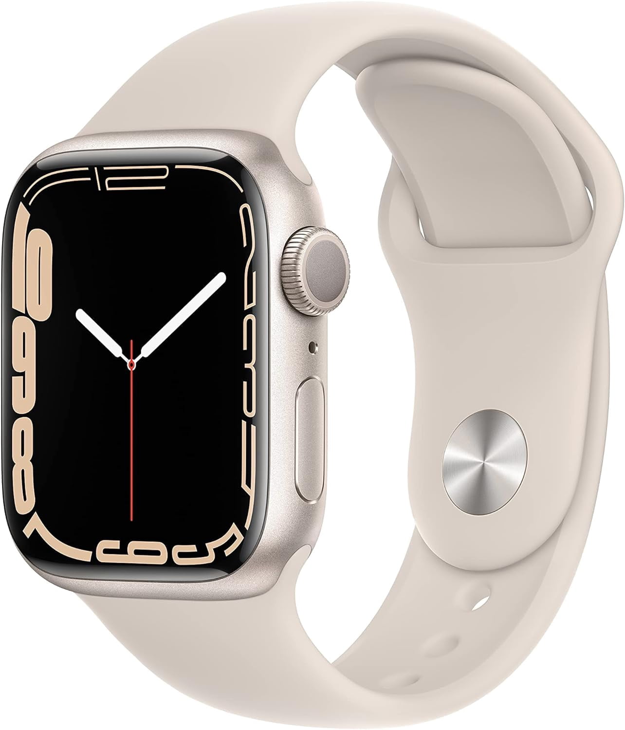 Refurbished Apple Watch Series 7 Aluminum 41mm A2473 (GPS Only, No Cellular) Starlight (Grade B)
