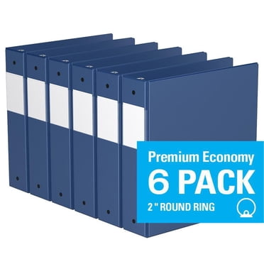 Davis Group, Premium Economy, Round Ring, Binder, 6 Pack, 2"