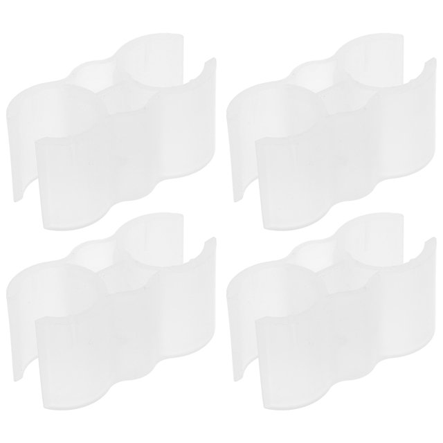 Pince Double Tuyau Blanc Plastique 4 Pcs 1.7 Po