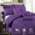 thumbnail image 4 of JML Ensemble de Literie 10 Pcs Matelassé Diamant avec Draps, Grand, Violet, 4 of 5