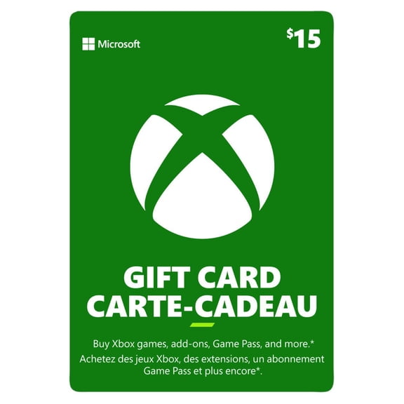Carte-cadeau Xbox Live de 15 $ CAD [Télécharger]