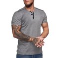 thumbnail image 1 of Birdeem Men Short-Sleeve Beefy Muscle Basic Solid Pure Color Blouse Tee Shirt Top, 1 of 5