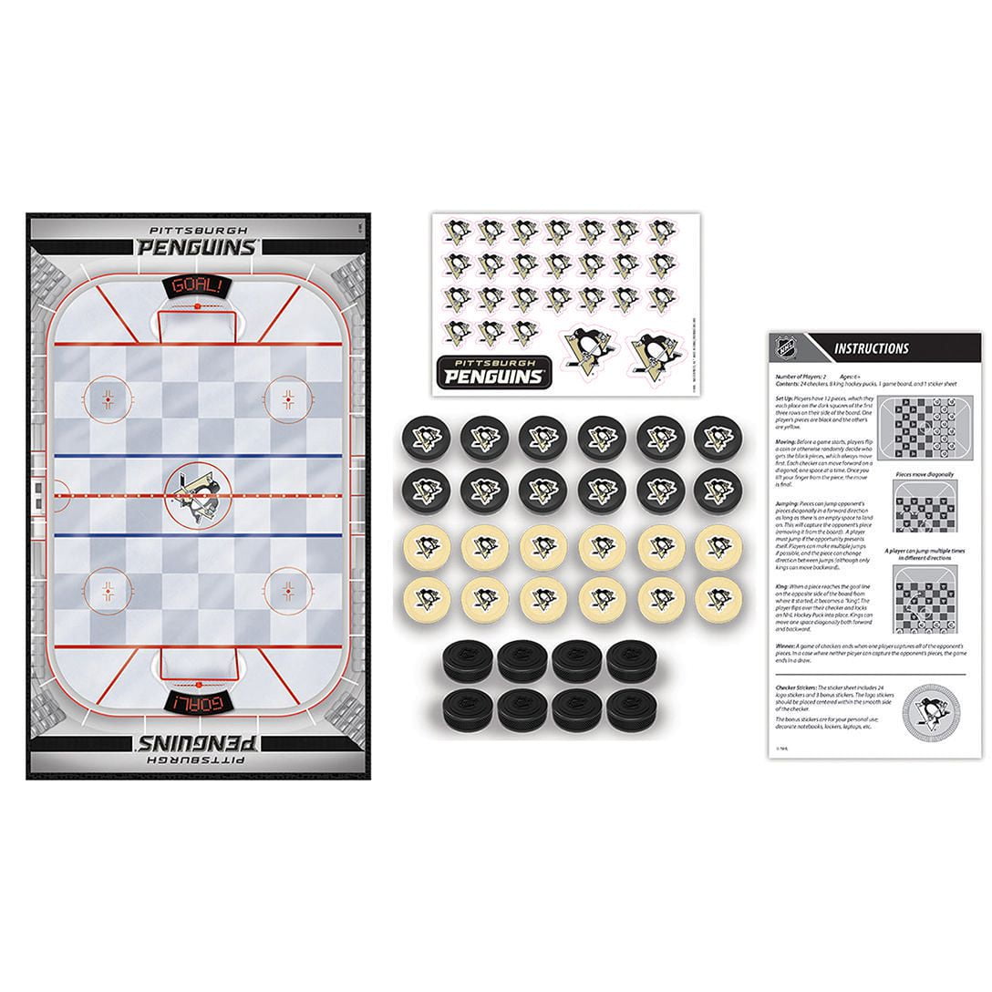 Masterpieces Puzzle Company NHL Collectible Checkers Set Pittsburgh Penguins
