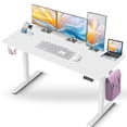 thumbnail image 1 of IMGadgets Standing Electric Adjustable Desk | 55'' x 24'' Large Workspace with 2 hooks | Ergonomic Sit-Stand Desk | Scratch-Resistant & Waterproof  | Height Adjustable Desk for Work and Home, 1 of 9