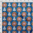 thumbnail image 4 of oneOone Cotton Flex Blue Fabric Asian Block Floral Craft Projects Decor Fabric Printed By The Yard 40 Inch Wide, 4 of 4
