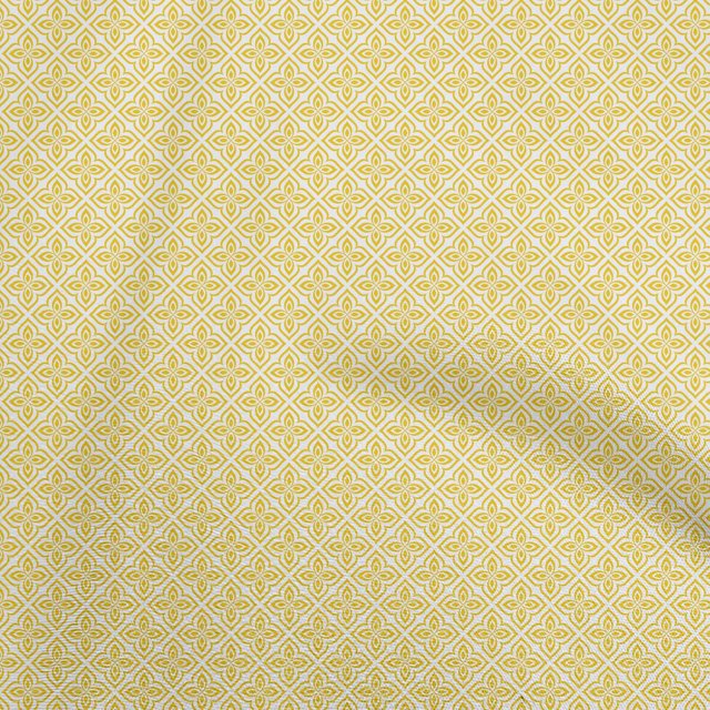 oneOone Cotton Flex Yellow Fabric Asian Block Sewing Craft Projects Fabric Prints By Yard 40 Inch Wide