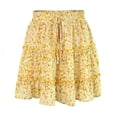 thumbnail image 3 of Jupe Plissée à Volants Florale pour Femmes, Jupe Taille Haute, Jupe Mini Évasée pour Filles, 3 of 9