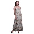 thumbnail image 1 of Bimba Robe Longue Maxi Tube à Corsage Smocké pour Femmes à Imprimé Floral et Martin-Pêcheur - Grande, 1 of 7