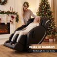 thumbnail image 2 of Costway Relaxation52 Full Body Massage Chair Zero Gravity SL Track Massage Recliner w/7 Auto Modes Extendable Footrest Bluetooth Speaker & Voice Control Black, 2 of 9