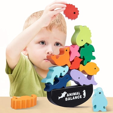 Children Building Block Animal Shape Nesting Block Toddler Nesting Block Wooden Educational Kids Stacking Toy, Type 2
