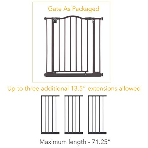 North States™ Mypet™ 13.5" Extension for Windsor Arch Petgate - Matte Bronze