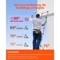 thumbnail image 2 of KFFKFF Telescoping Ladder, 8.5ft Stainless Steel Lightweight Extension Ladder, Multi-Button Retraction Collapsible Ladders, 330LBS Capacity & Non-Slip Feet, 2 of 9