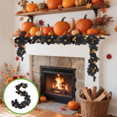 TopLLC Halloween Decorations Artificial Maple Leaf Decorative Maple Leaf Simulation Wall Hanging Halloween Rattan nonwovens Maple Leaf