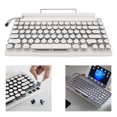 thumbnail image 4 of Mechanical Keyboard, Typewriter Mechanical Keyboard 83 Keys 2000mA Capacity Blue Switch  For Tablet White, 4 of 8
