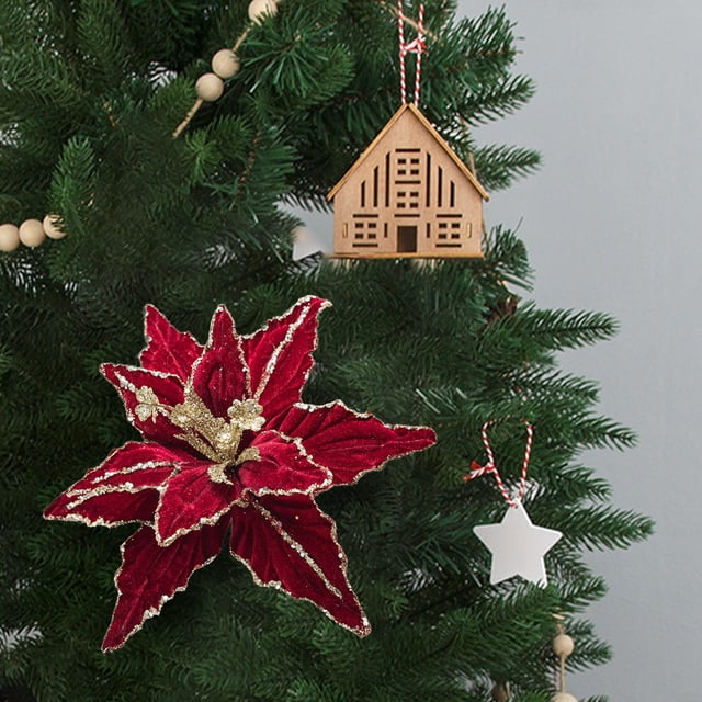 Vaidha Christmas Tree Decoration With Fabric Simulation Flowers