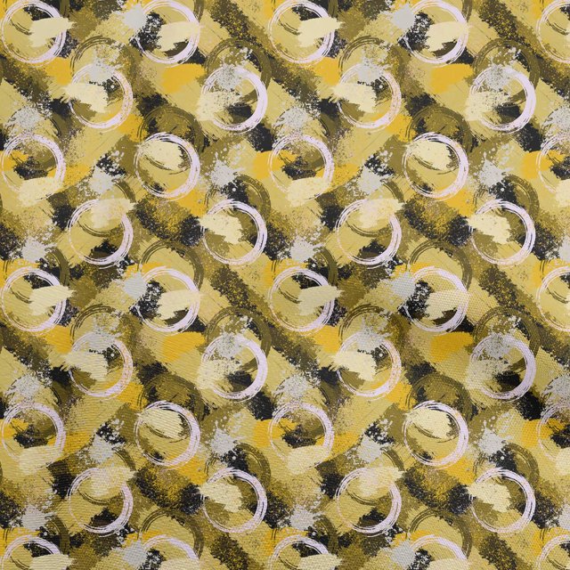 oneOone Silk Tabby Yellow Fabric Abstract Fabric For Sewing Printed Craft Fabric By The Yard 42 Inch Wide