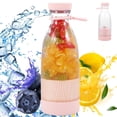 thumbnail image 2 of Portable Smoothie Blender 500ml Mini Blender Cup with 6 Stainless Steel Blades 1200mAh Rechargeable Fruit Mixer Blender Reusable Mini Blender Juicer Personal Blender with Lid for Home Off, 2 of 11