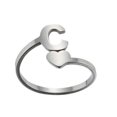 thumbnail image 4 of Fashion 26 English Letter Opening Rings Stainless Steel Girls Love Retro Jewelry, 4 of 9