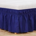 thumbnail image 2 of Solid Color Elastic Bed Skirt Wrinkle Free Dust Ruffle for Twin Queen King US Size, 2 of 4