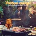 thumbnail image 4 of MesaSe Support de Poulet Grille Support de Rôtissage de Dinde Métal Portable Détachable Multifonctionnel Vertical pour Fumer Poulet Entier, 4 of 9