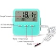 thumbnail image 2 of Orange ABS Digital Thermometer with High/Low Temperature Alarm (-50~70℃), 0.1℃ Resolution, 1m Probe, 10-Second Alarm Duration, Battery-Powered (HT7), 2 of 6
