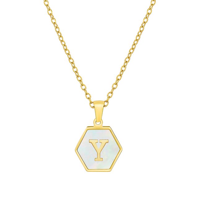 Colliers, Collier Lettre Coquille Mignonne pour Filles, Pendentifs Pièce pour Filles en Acier Inoxydable Colliers Initiale pour Femmes Bijoux Rond
