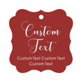 thumbnail image 1 of Darling Souvenir Personalized Paper Hang Tags Custom Text Wedding Party Gift Favor Tags -Maroon-50 Tags, 1 of 1