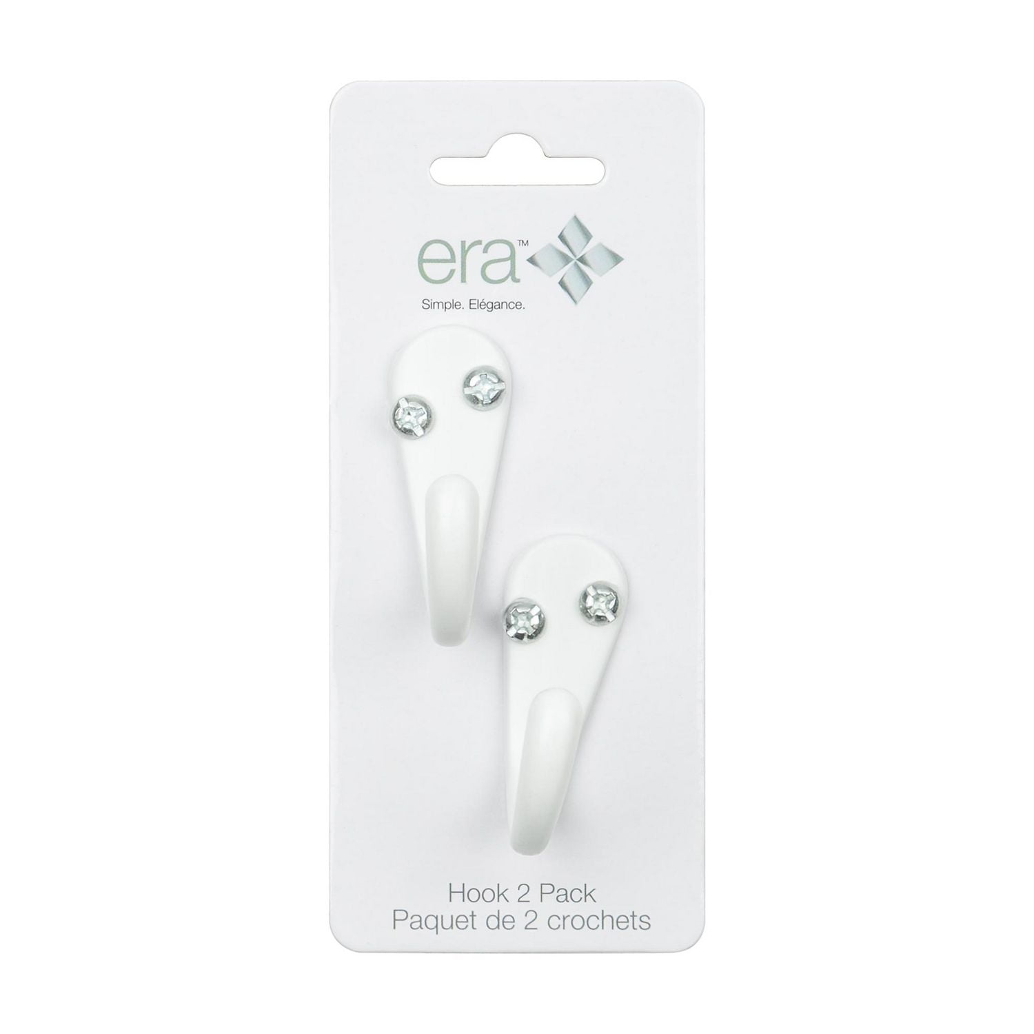 Era Single Paquet de 2 Crochet Blanc