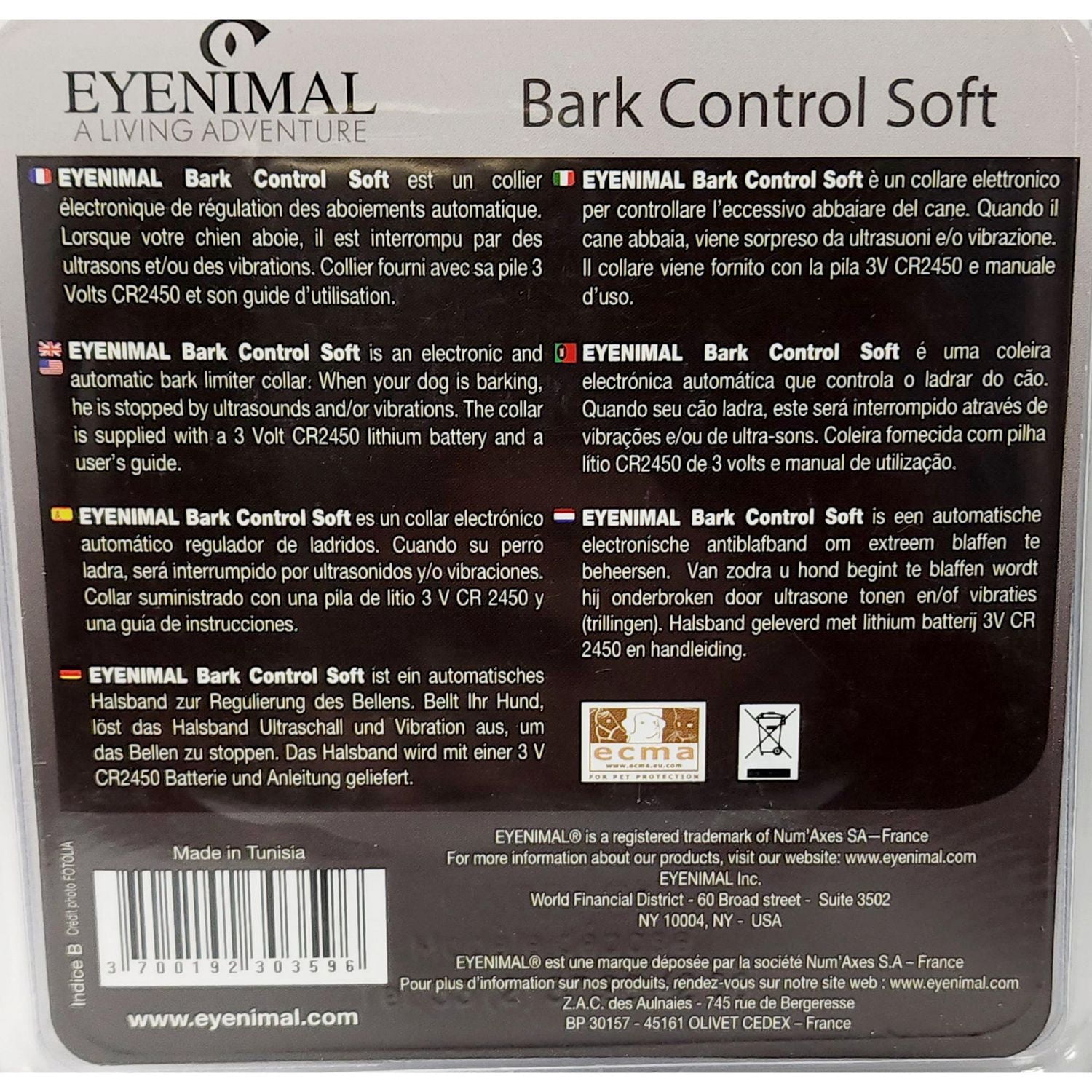 Eyenimal Vibration And Ultra Sound Anti-Bark Collar