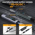 thumbnail image 4 of TFixol FNIRSI HS-02A Fer à Souder Intelligent Portable 100W avec Écran HD 0,96 Pouces, Température Réglable, Charge Rapide PD/QC et 6 Embouts pour Réparation et Soudage à la Maison, 4 of 7
