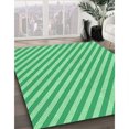 thumbnail image 3 of Ahgly Tapis Rond Lavable en Machine Intérieur Transitionnel Vert Menthe, 4 Pieds Rond, 3 of 7