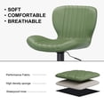 thumbnail image 4 of Walsunny Adjustable Bar Stools Set of 4 Leather Upholstered Swivel Counter Stools Counter Height Bar Stools with Large Base, Room Bar, Green, 4 of 5