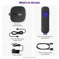 thumbnail image 4 of Roku Ultra - Lecteur de Diffusion Ultime - Appareil de Diffusion 4K pour Télé avec HDR10+, Dolby Vision et Atmos - Bluetooth et Wi‑Fi 6 - Télécommande Vocale Pro Rechargeable avec Boutons Rétroéclairés, 4 of 8